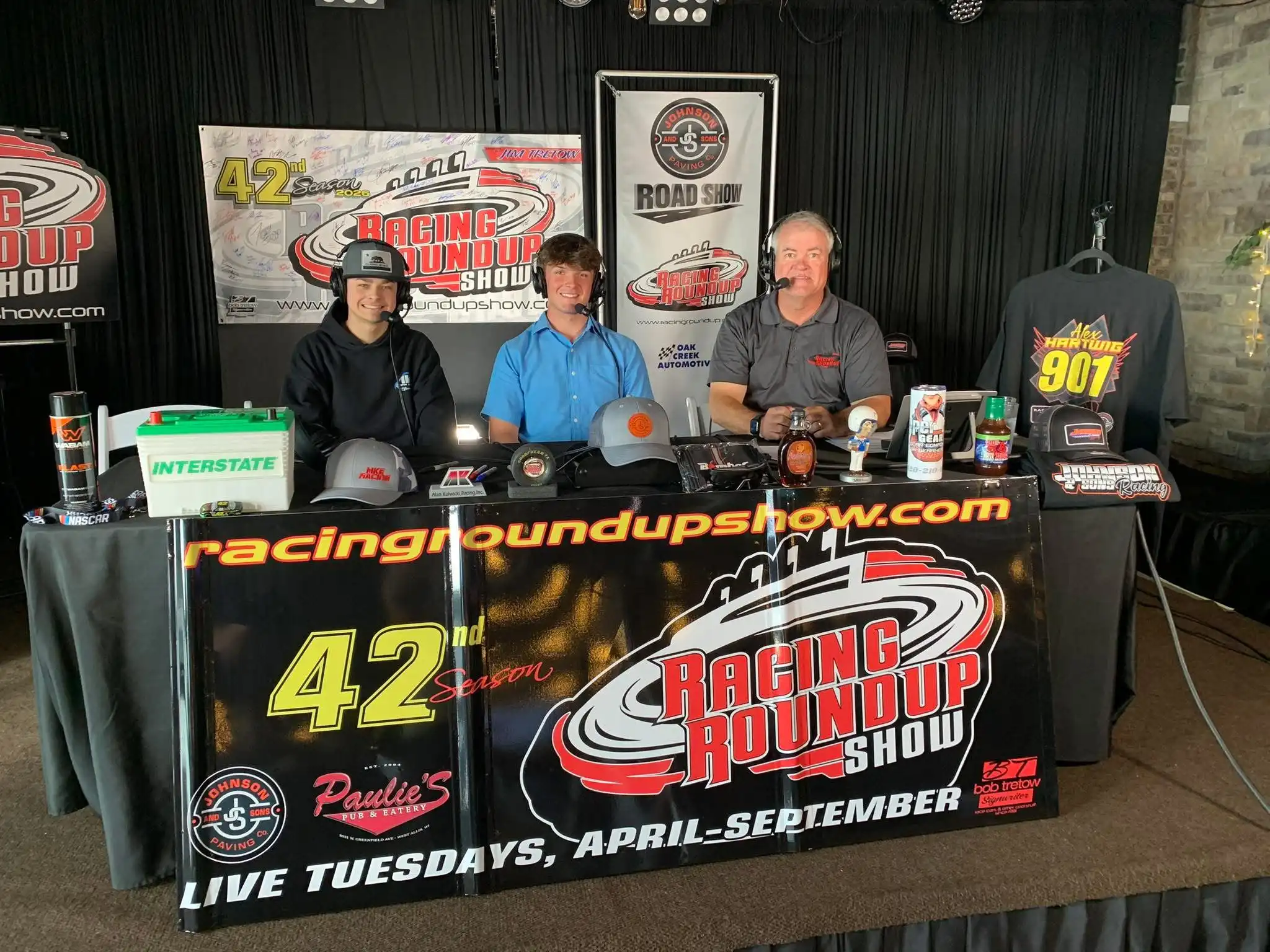 Austin Warner and Logan Nealis on a radio show