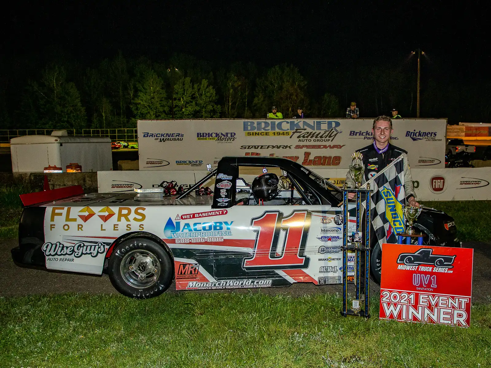 Bryce Miller with a race car